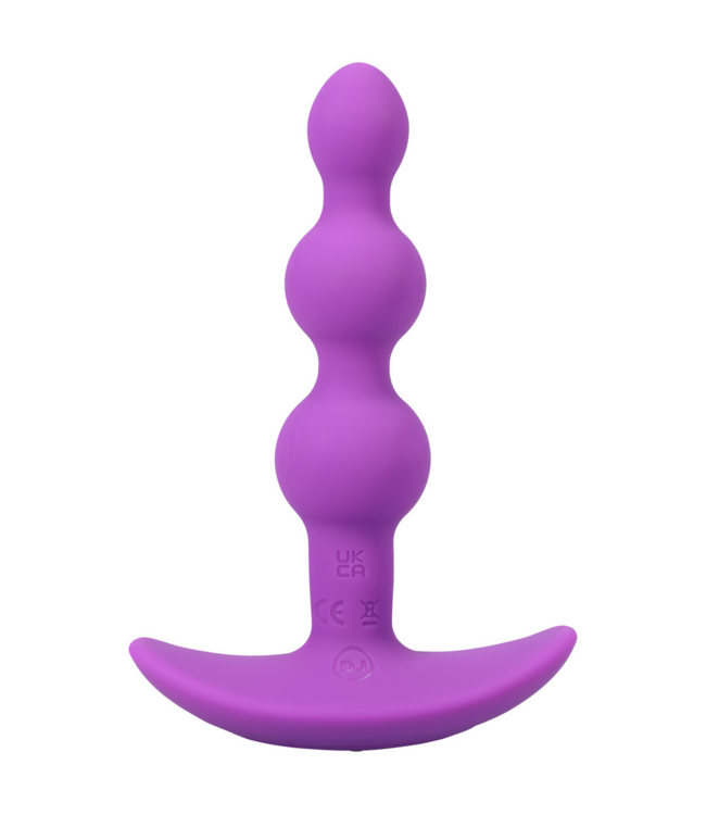 Doc Johnson Beaded Vibe 13.7cm Anal Plug - Remote Control, USB Rechargeable