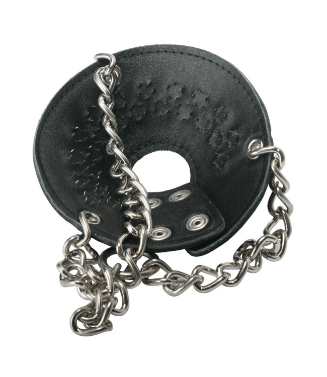 XR Brands Verstelbare Parachute Ball Stretcher met Spikes | Stoer Leer voor Sensueel Plezier