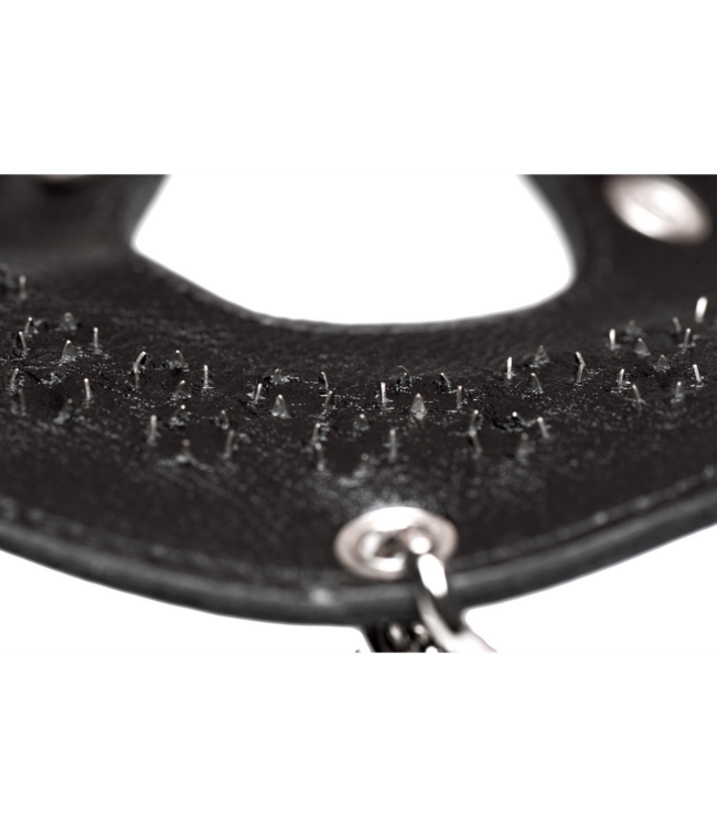 XR Brands Spiked Leather Parachute Ball Stretcher | Adjustable & Secure