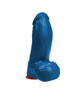 Fuck & Fist Realistische Blauwe Dildo met Zuignap - Gebogen en Veilig in Gebruik - 18 cm