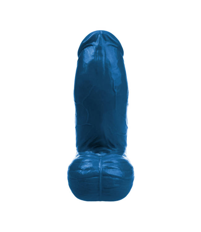 Fuck & Fist Realistische Blauwe Dildo met Zuignap - Gebogen en Veilig in Gebruik - 18 cm