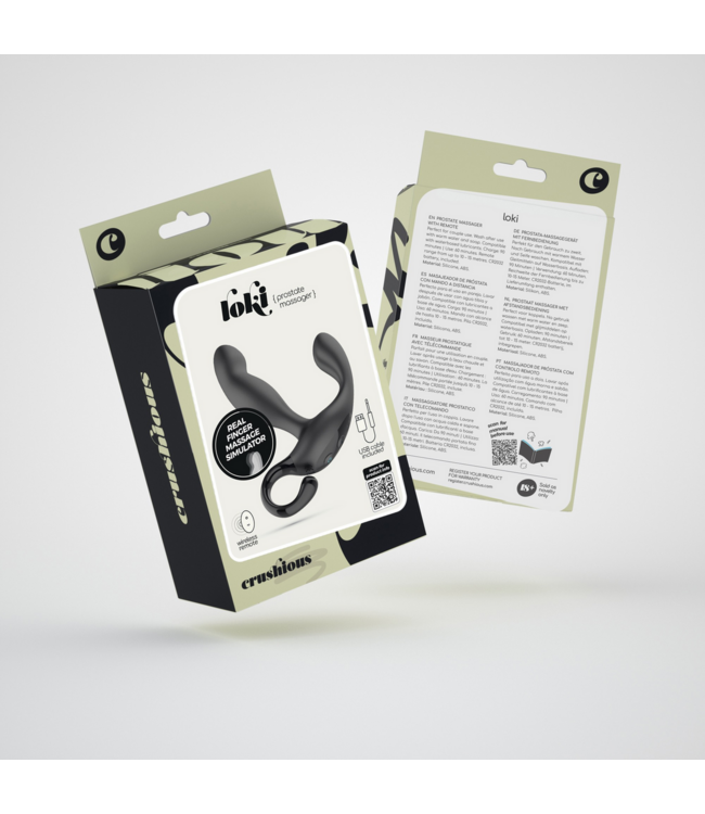 Crushious Loki Prostatastimulator Schwarz – Wiederaufladbar mit Fernbedienung