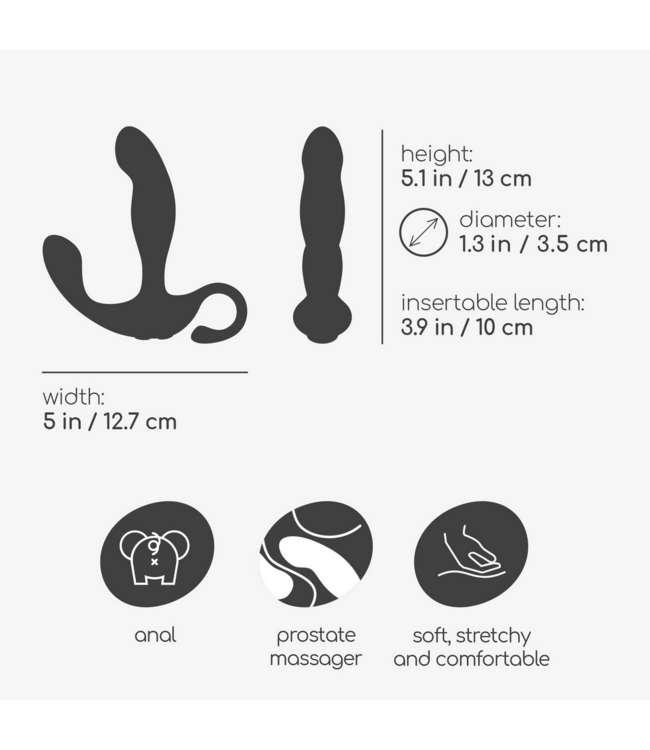 Crushious Loki Prostatastimulator Schwarz – Wiederaufladbar mit Fernbedienung