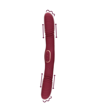 Loveline Loveline Double-Sided Thrusting Vibrator - Merlot Grape Pleasure