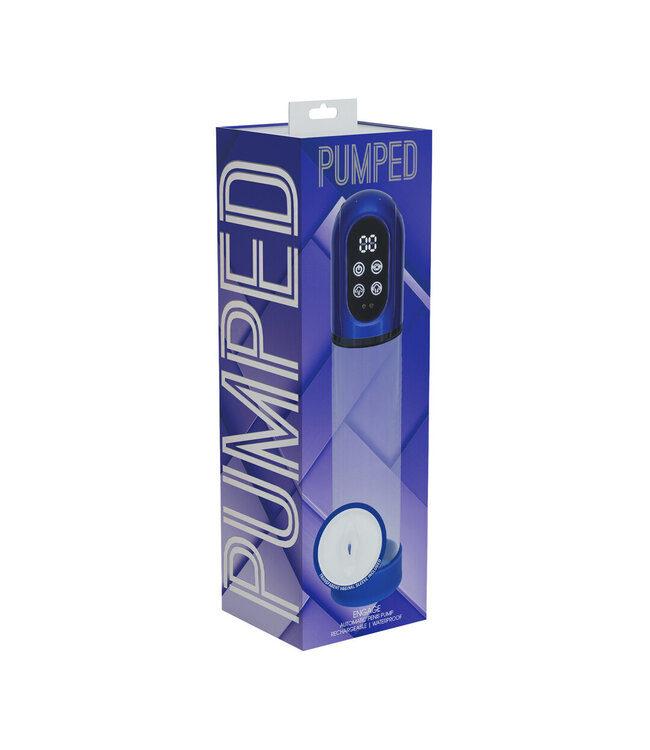 Pumped Engage Waterdichte Penis Pomp – Krachtige Vacuümvergroting in Blauw