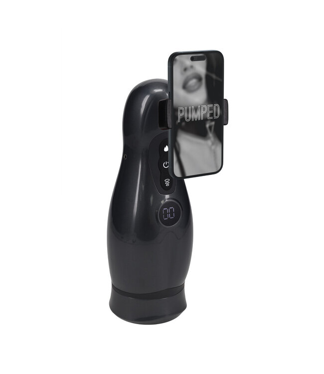 Pumped Virtuo Gun Metal Masturbator Pump - Powerful Vibration & Heat