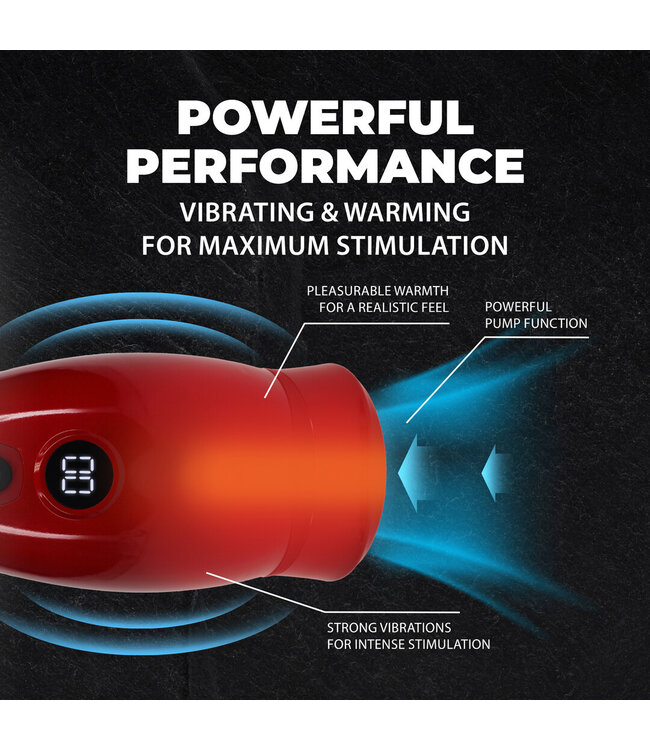 Pumped Virtuo Red Suction & Vibration Masturbator – Ultimate Pleasure & Comfort