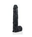 RealRock Extra Large RealRock Black PVC Dildo with Suction Cup - 29 cm