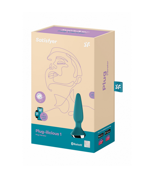 Satisfyer PLUG-ILICIOUS 1 - 13,5 cm Anaalplug Petrol met Krachtige Dubbele Vibratie