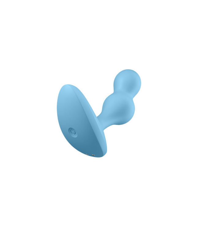Satisfyer Deep Diver Vibrating Anal Plug - 4.2cm, Light Blue, Bluetooth & Waterproof