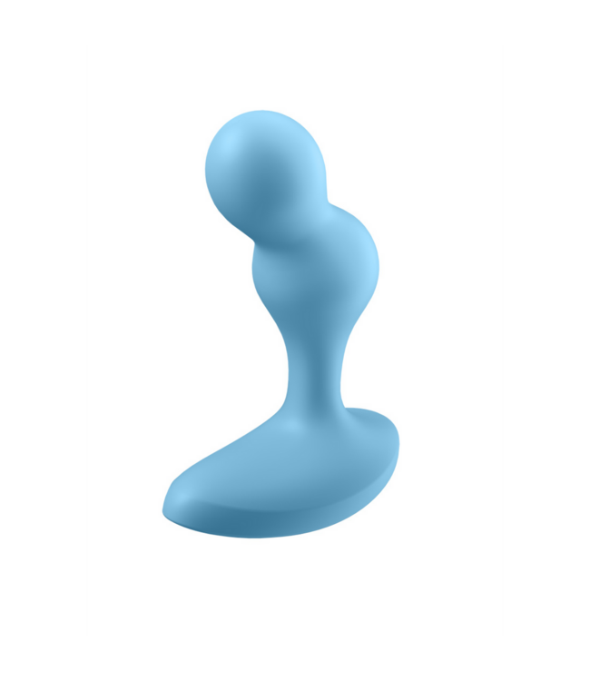 Satisfyer Deep Diver Vibrating Anal Plug - 4.2cm, Light Blue, Bluetooth & Waterproof