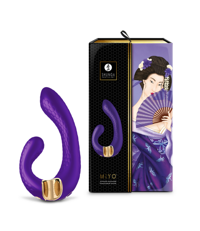 Shunga MIYO G-Spot Vibrator Paars - Dubbel Genot & Krachtige Stimulatie voor Vrouwen