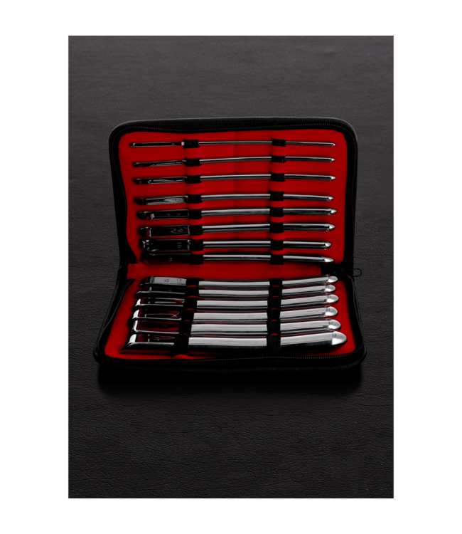 Steel by Shots Veilig & Comfortabel Single End Dilator Set van 14 | Urethraal Spel voor Iedereen