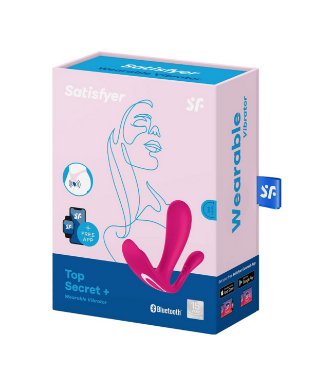 Satisfyer Top Secret Plus Pink Vibrator - Powerful Ribbed Pleasure & App Control