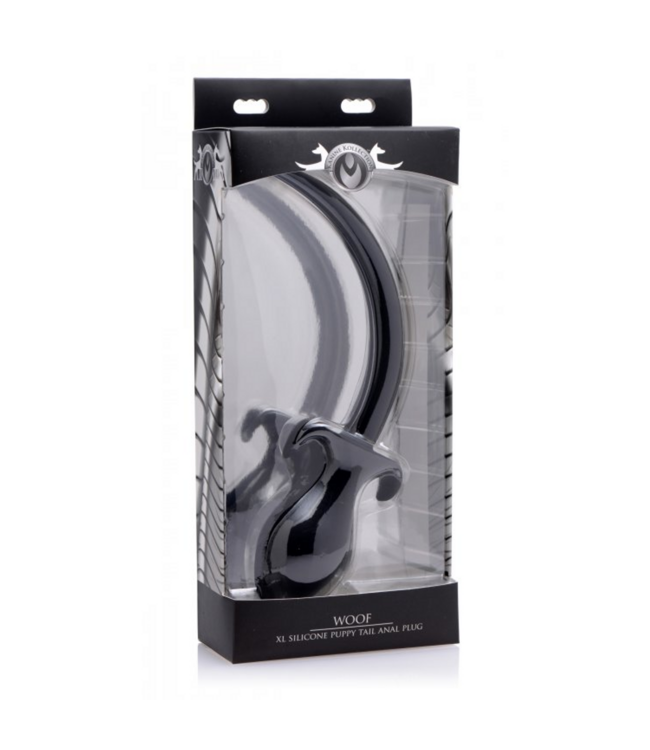 XR Brands Woof XL Silicone Puppy Tail Butt Plug - Safe, Comfortable & Stimulating