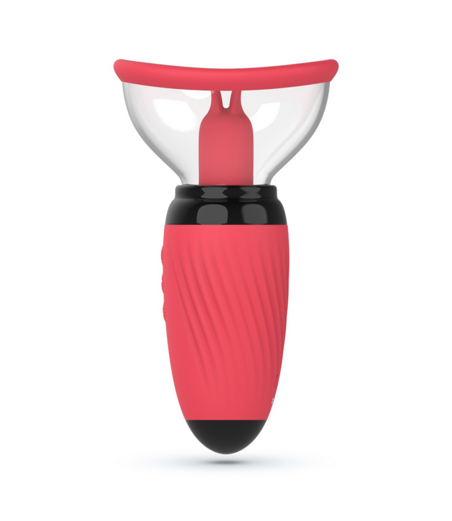 Crushious Scarlet Vulva Pump: Rechargeable Vibrator with 10 Vibes & 5 Suctions