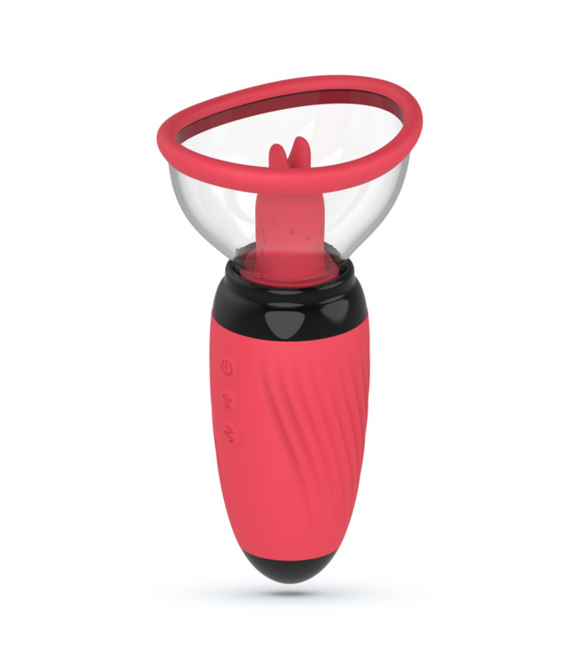 Crushious Scarlet Vulva-Pumpe Rot – Vibrierender Stimulator mit 15 Modi