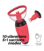 Crushious Scarlet Stimulator: Oplaadbare Pomp met 10 Trillingen & 5 Zuigstanden