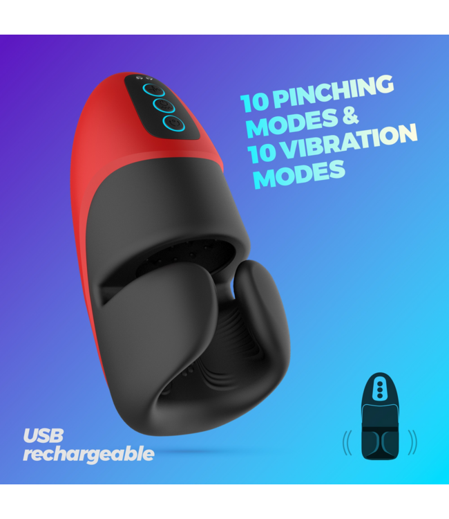 Crushious Pancho Wiederaufladbarer Silikon-Masturbator mit 10 Vibrationsstufen