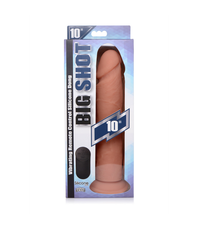 Curve Toys Vibrierender Dildo aus Bio-Skin-Silikon mit Fernbedienung und Saugnapf