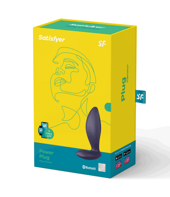 Satisfyer Bluetooth Anale Vibrator - Diepe Trillingen en Waterdichte Power Plug 11,25 cm