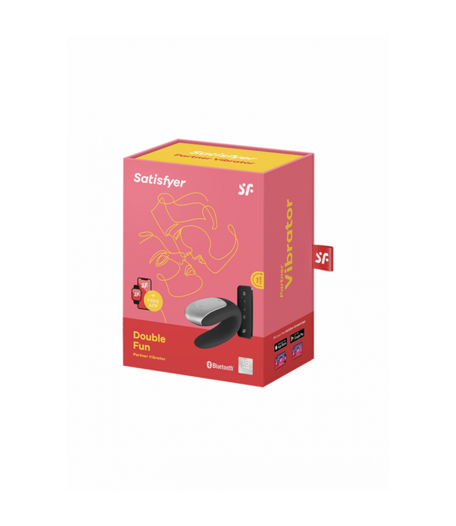 Satisfyer Intense Koppelvibrator voor Clitoris en G-spot - Satisfyer Double Fun Zwart