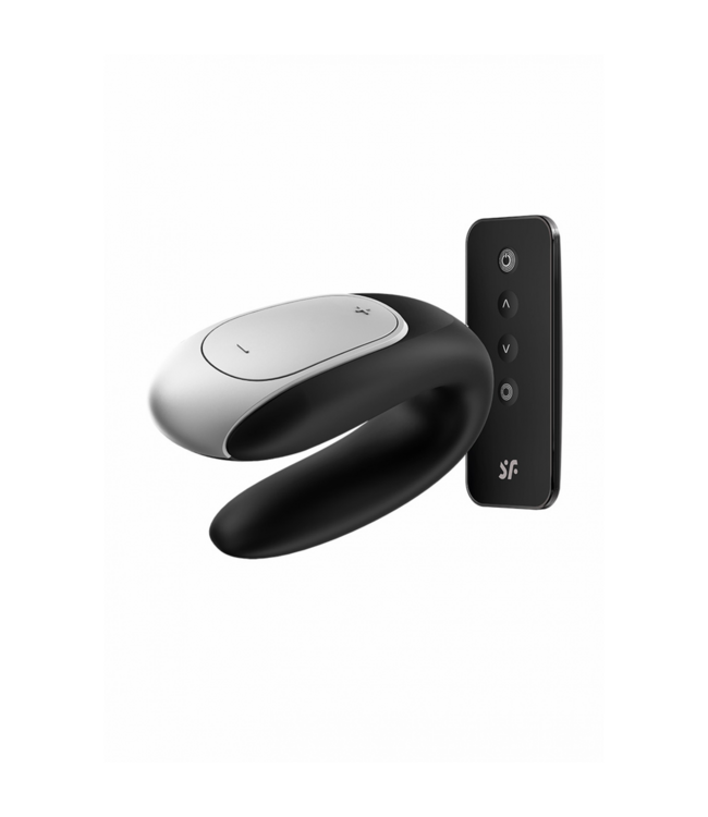 Satisfyer Intense Koppelvibrator voor Clitoris en G-spot - Satisfyer Double Fun Zwart