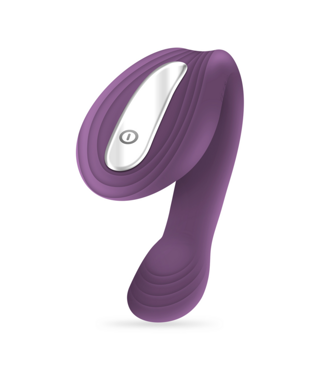 Crushious Pleasuriser Paars - Oplaadbare C-vormige Vibrator met Glijmiddel & Afstandsbediening