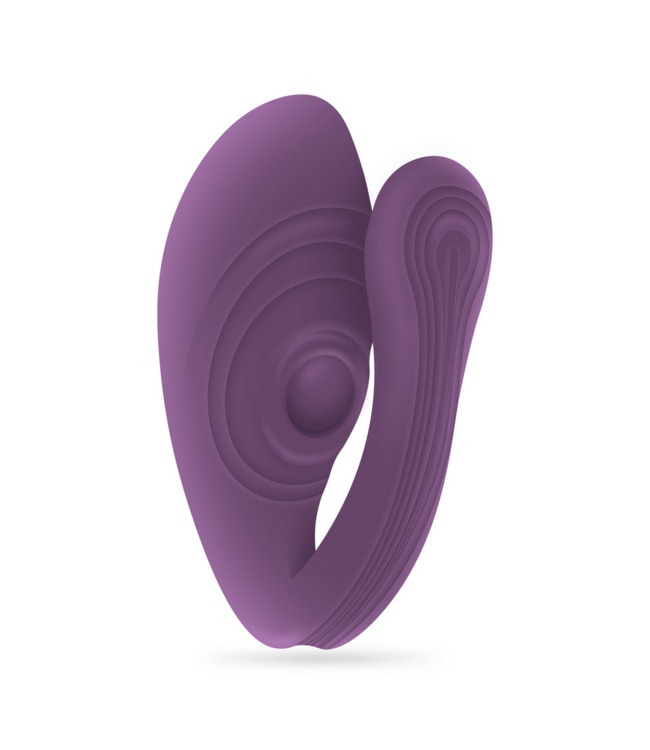 Crushious Pleasuriser Paars - Oplaadbare C-vormige Vibrator met Glijmiddel & Afstandsbediening