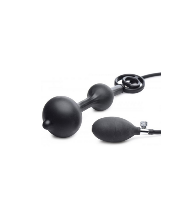 XR Brands Inflatable Silicone Anal Plug & Penis/Ball Ring for Ultimate Pleasure