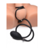XR Brands Aufblasbarer Silikon-Analplug mit Penis- und Hodenring, 22 cm