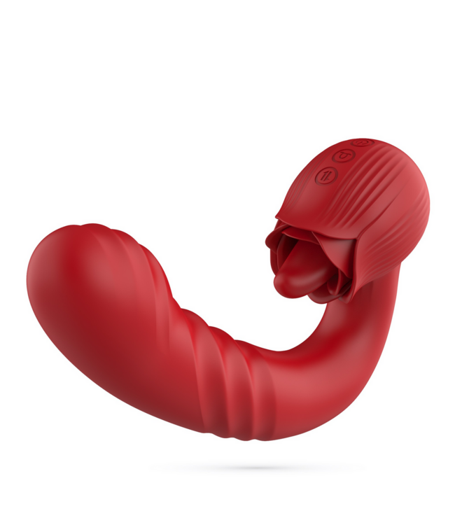 Crushious Osiria Rose Vibrator: 10 Settings of Licking, Vibrating & Thrusting