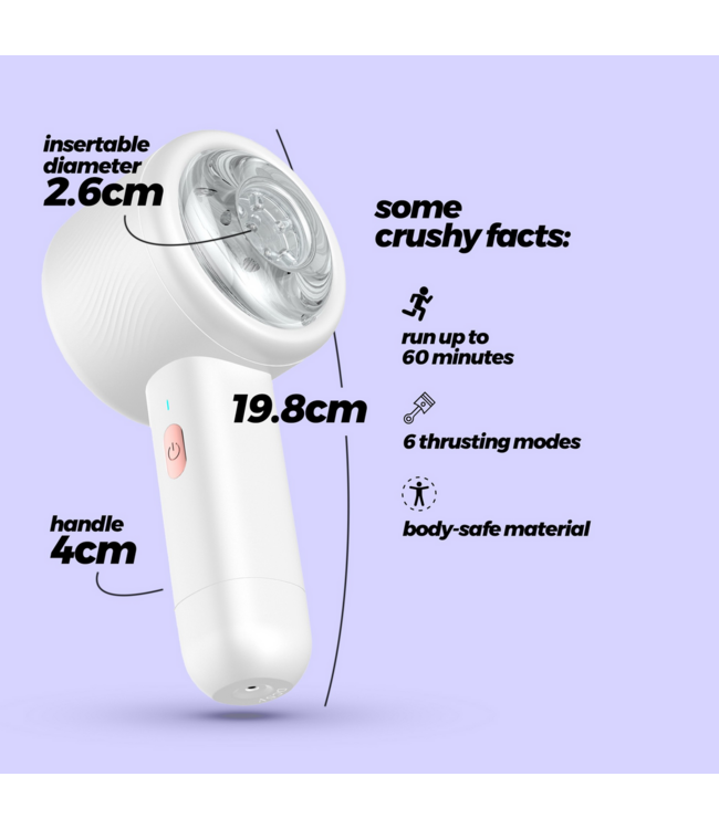 Crushious Magnetus Rechargeable Compact Masturbator – 6 Rhythms & Easy Clean