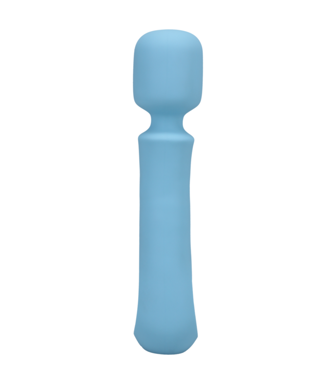 Doc Johnson Euphoria Blue Rechargeable Silicone Wand Vibrator - Quiet & Powerful