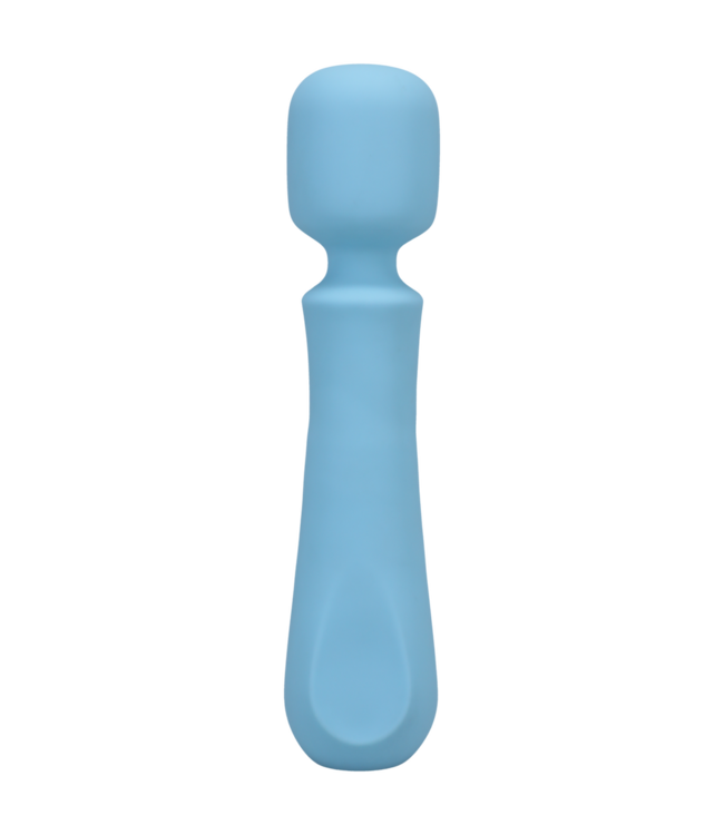 Doc Johnson Euphoria Blue Rechargeable Silicone Wand Vibrator - Quiet & Powerful
