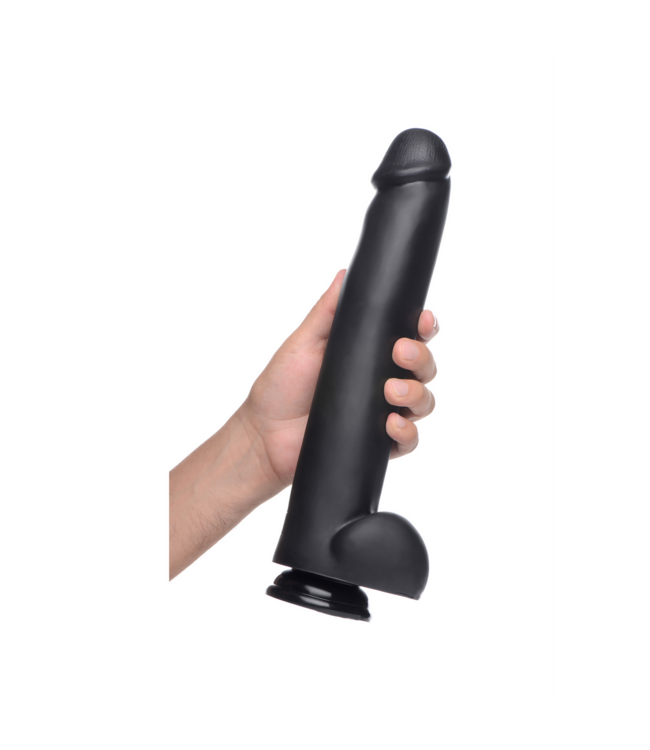 XR Brands The Master 33 cm Realistic Dildo with Suction Cup - Black Delight