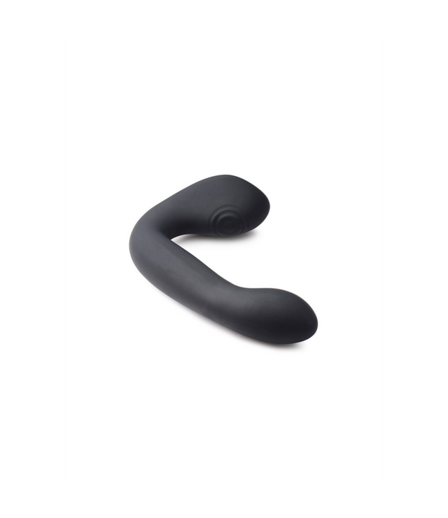 XR Brands Power Shake Come Hither | Black Silicone Double Stimulator for Intense Pleasure