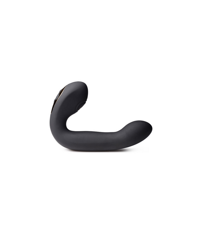 XR Brands Sensuele Kracht: Power Shake Come Hither Siliconen Dubbel Stimulator Zwart