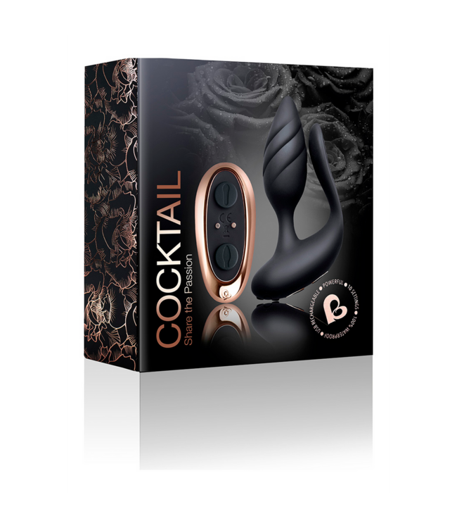 Rocks-Off Cocktail Duo - Krachtige Buttplug & Vibrator met Afstandsbediening voor Gedeeld Plezier