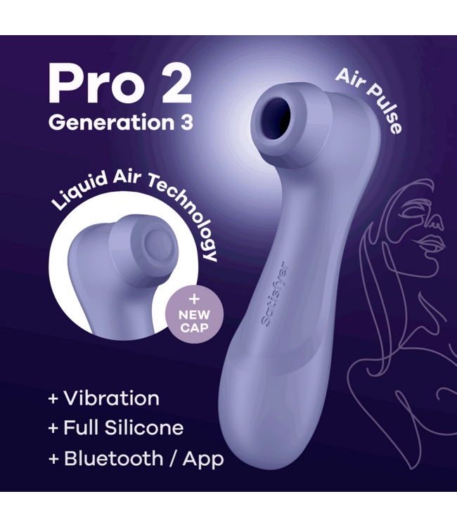 Satisfyer Pro2 Gen 3 Air Pulse Vibrator - Luxe Genot met App & Waterdicht Design