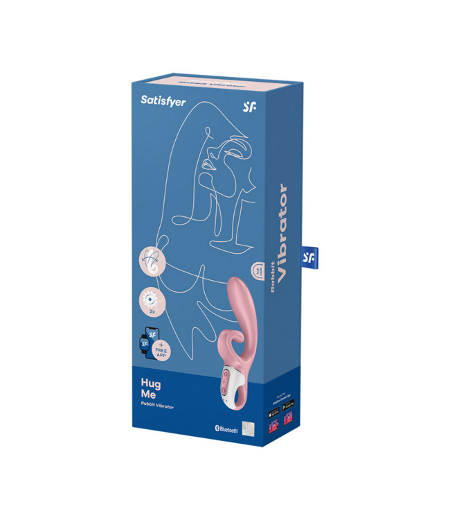 Satisfyer Hug Me Rabbit Vibrator – Pink, App-Controlled with Tongue Stimulation