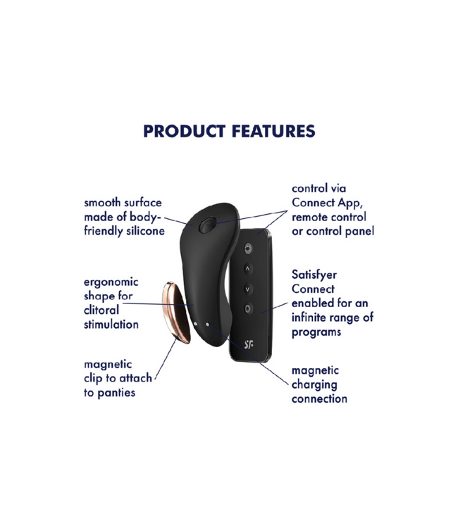 Satisfyer Little Secret Pantyvibrator Zwart | Waterdicht, Discreet en Ergonomisch