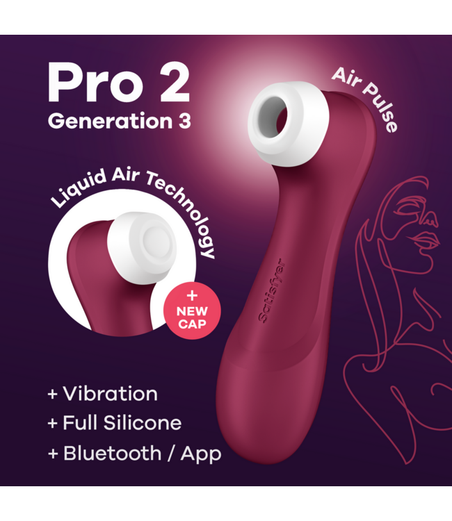 Satisfyer Pro 2 Gen 3 - Luxe Paarse Vibrator met Liquid Air en Bluetooth Verbinding