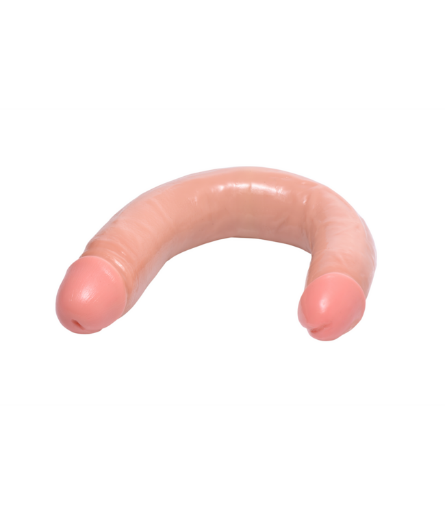 XR Brands Realistische Dubbele Dildo 44,4 cm - Vleeskleurig voor Onvergetelijke Sensaties