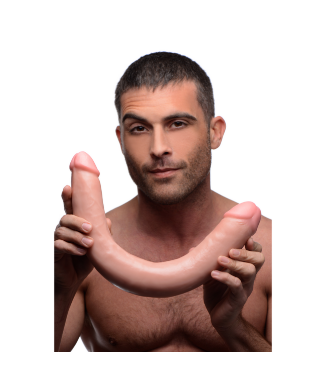 XR Brands Realistic Double Dildo 44.4 cm - Flesh-Colored Pleasure for All
