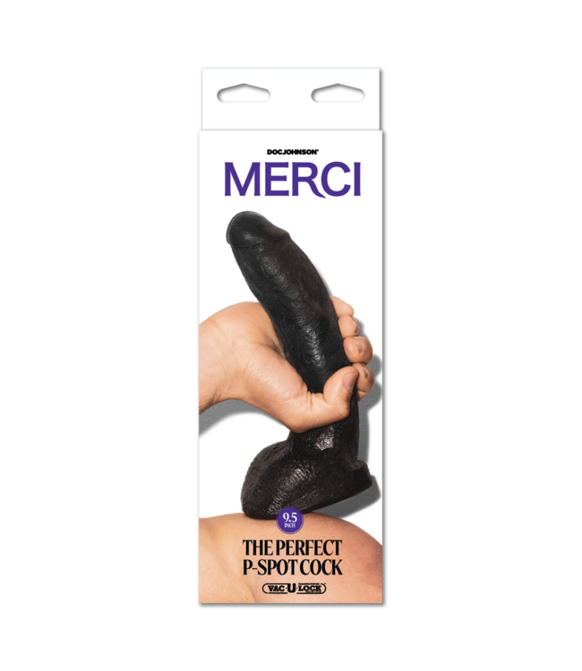 Doc Johnson Ultieme P-Spot Stimulatie - Realistische 23,6 cm Zwarte Cock met Zuignap