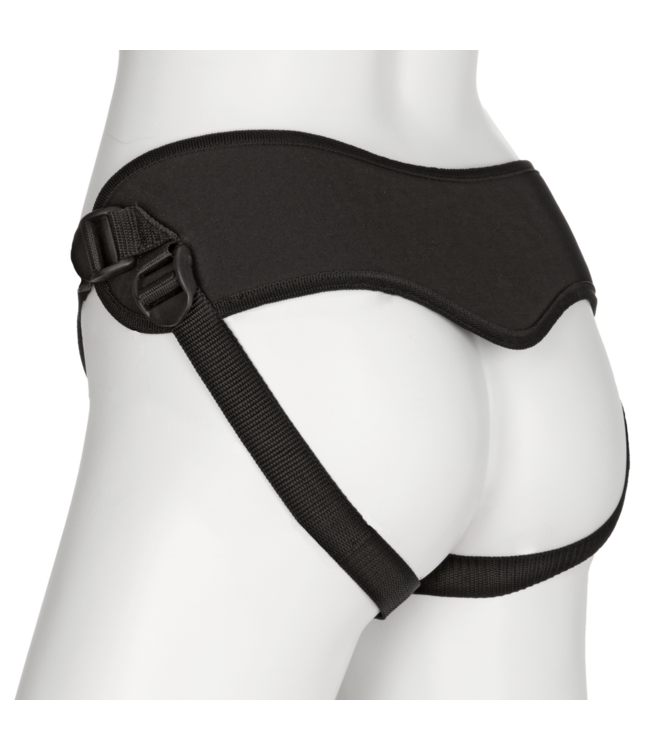 Doc Johnson Zwart Neopreen Supreme Harnas met Plug – Verstelbaar, Comfortabel & Sterk