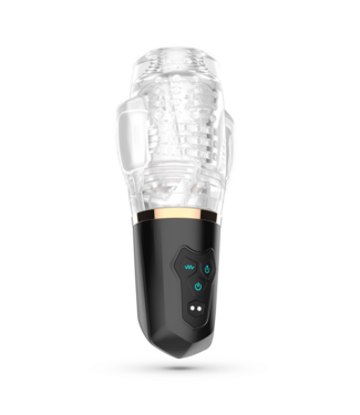 Crushious Quasar Masturbator Transparent: 10 Vibrationen, 5 Saugstufen, USB Akku