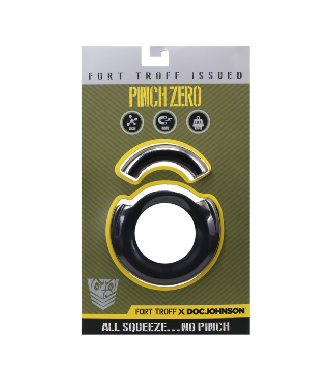 Doc Johnson Pinch Zero Ring Schwarz – Schwerer Stahlring ohne Druckstellen