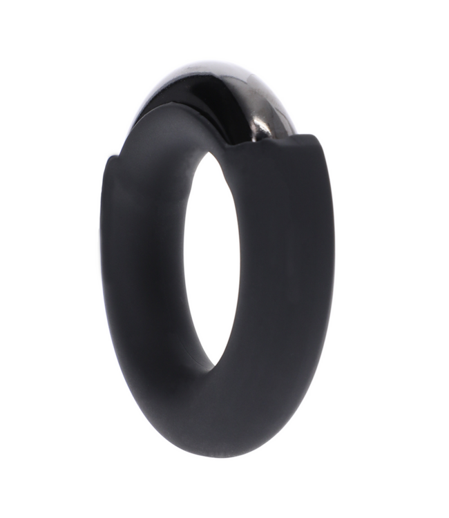 Doc Johnson Pinch Zero Ring Zwart - Comfortabele Stalen Ring voor Maximale Prestaties
